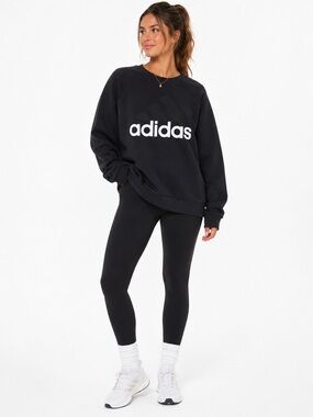 adidas Black Logo Pullover Sweatshirt
